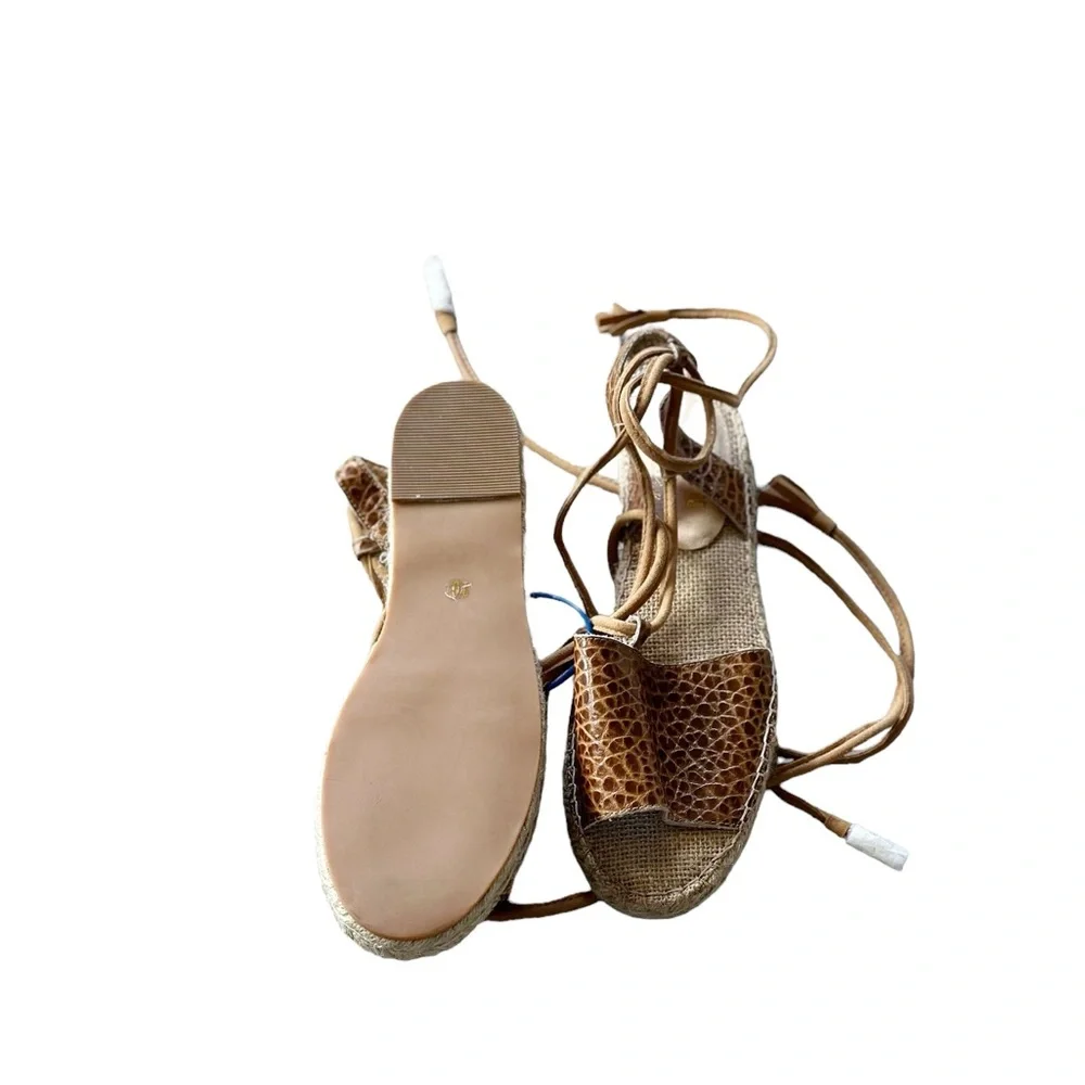 NEW Matisse x amuse society La Vita leather espadrille Snakeskin